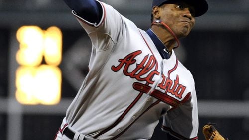 Julio Teheran had 170 strikeouts in his first full season as a Braves' starter. (AP photo)