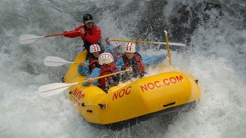 The Nantahala Outdoor Center offers whitewater rafting trips on six rivers at multiple outposts in four Southern states, including the Ocoee River, pictured, in eastern Tennessee.
Courtesy of Nantahala Outdoor Center