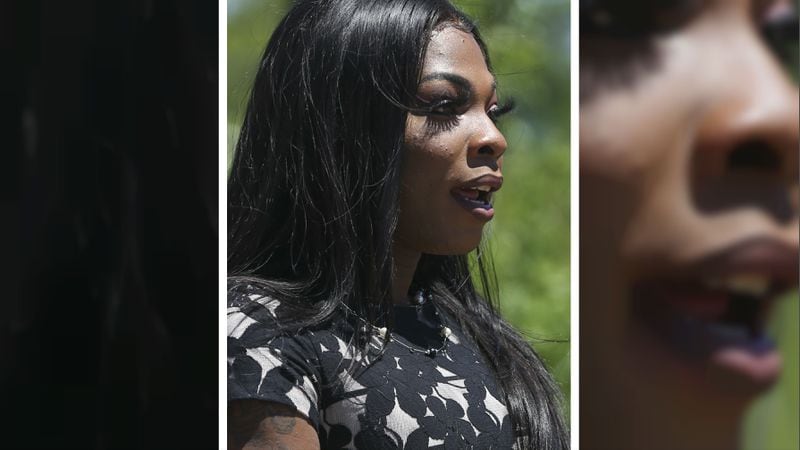 Muhlaysia Booker speaks April 20, 2019, during a rally in Dallas. Booker, a 22-year-old transgender woman seen on video being beaten April 12 in front of a crowd of people, was found shot to death Saturday, May 18 on a Dallas street. No suspect has been identified in Booker's slaying.