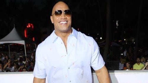 The Rock at the Miami premiere of "Baywatch." Photo: Alexander Tamargo/Getty Images for Paramount Pictures