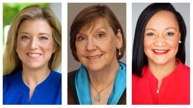 Three women were elected this year to seats in the Georgia General Assembly previously held by men. From left: Jen Jordan, a Democrat; Kay Kirkpatrick, a Republican; and Nikema Williams, a Democrat.