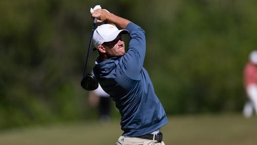 Georgia Tech golfer Noah Norton at the third round of the ACC Championship at the Capital City Club's Crabapple course in Milton April 25, 2021. (Clyde Click/Georgia Tech Athletics)