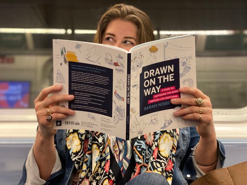 Sarah Nisbett wrote "Drawn on the Way" as a guide and inspiration to help people connect with the world around them. Image Credit: Quarry Books.