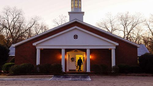 Maranatha Baptist Church is seen early on Wednesday as the town of Plains, Georgia, prepares to say the last goodbye, honoring the life and legacy of Rosalynn Carter, on Wednesday, Nov 29, 2023.

Miguel Martinez /miguel.martinezjimenez@ajc.com