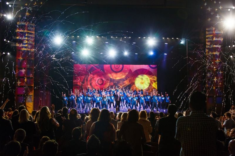 The audience offers a standing ovation to the high school performers during the closing number at last year’s Shuler Awards. CONTRIBUTED BY SHULER AWARDS