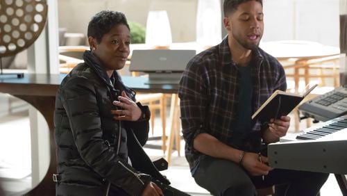 EMPIRE: Pictured L-R: Guest star Bre-Z and Jussie Smollett in the "Rise by Sin" episode of EMPIRE airing Wednesday, May 11 (9:00-10:00 PM ET/PT) on FOX. ©2016 Fox Broadcasting Co. CR: Chuck Hodes/FOX