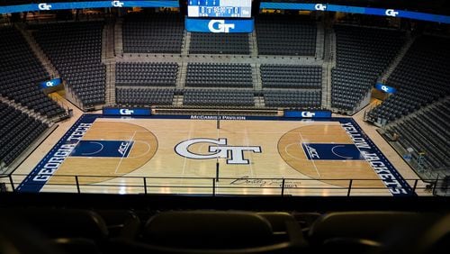 Georgia Tech's volleyball team was scheduled to play its first-ever match at McCamish Pavilion on Oct. 9, 2022. The renovated arena opened in 2012. (Tyler Rover/Georgia Tech Athletics)