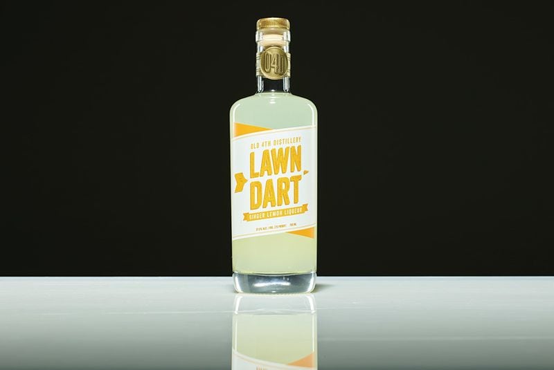  Lawn Dart is a vodka-based liqueur vapor-infused with lemon peels and cold-pressed ginger juice. Photo courtesy of Old Fourth Distillery