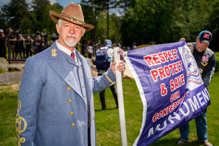 Sons of Confederate Veterans rally in Stone Mountain Park
