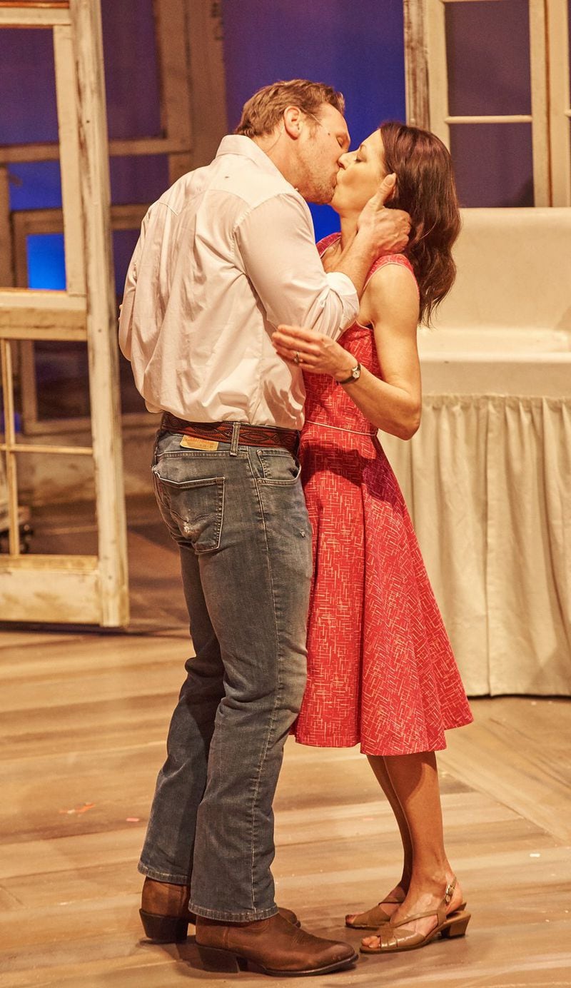 Travis Smith and Kristin Markiton play lovers in Aurora’s musical version of “The Bridges of Madison County.” CONTRIBUTED BY CHRIS BARTELSKI