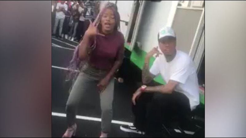 Children were present when actress Keke Palmer and rapper Tyga filmed the video at Douglas County High School. (Credit: Channel 2 Action News)