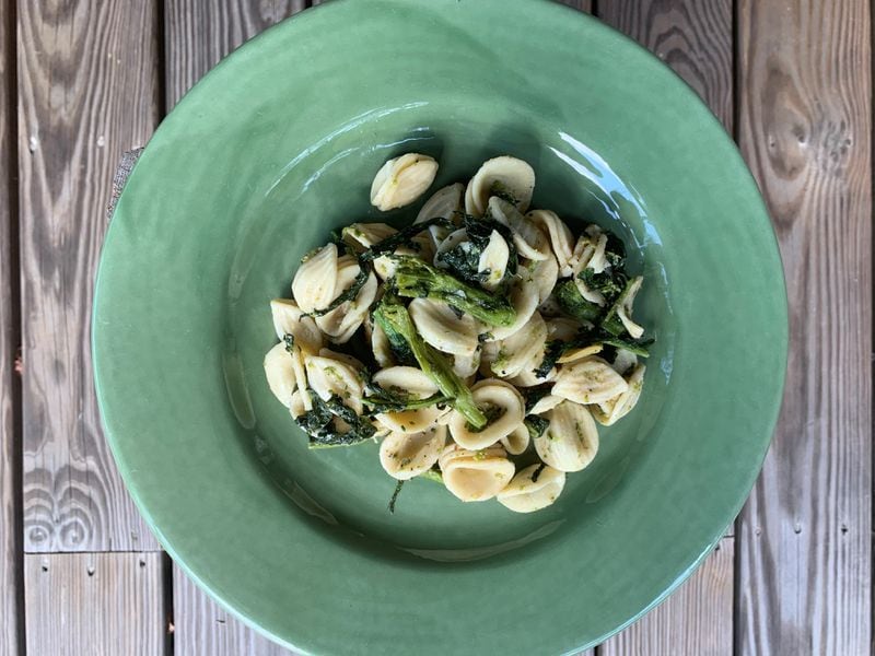 Orecchiette with Rapini and Anchovies. (John Kessler for The Atlanta Journal-Constitution)