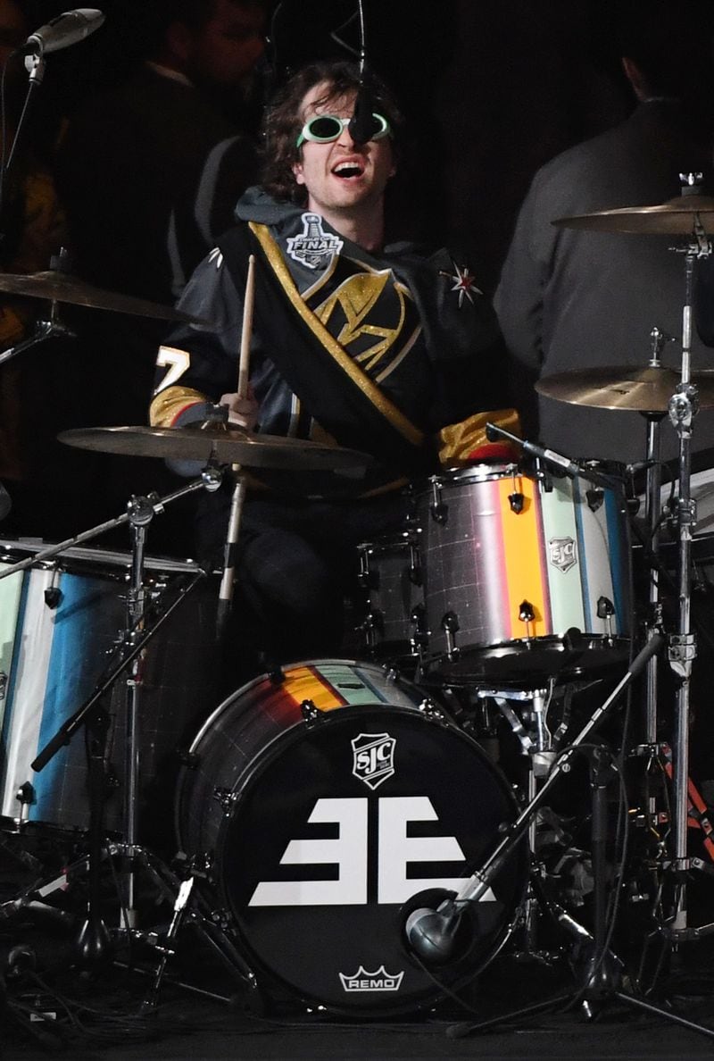 Drummer Daniel Platzman of Imagine Dragons performs before Game Two of the 2018 NHL Stanley Cup Final at T-Mobile Arena between the Washington Capitals and the Vegas Golden Knights on May 30, 2018 in Las Vegas, Nevada. The Capitals defeated the Golden Knights 3-2.  (Photo by Ethan Miller/Getty Images)