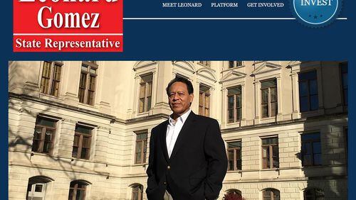 Leonard Gomez, a Republican state House candidate, was accused of not living in the district he is running to represent. Screenshot.