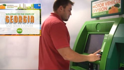 Kiosks to renew vehicle registrations in Georgia opened at three metro Atlanta Kroger stores this week. Photo credit: Georgia Department of Revenue