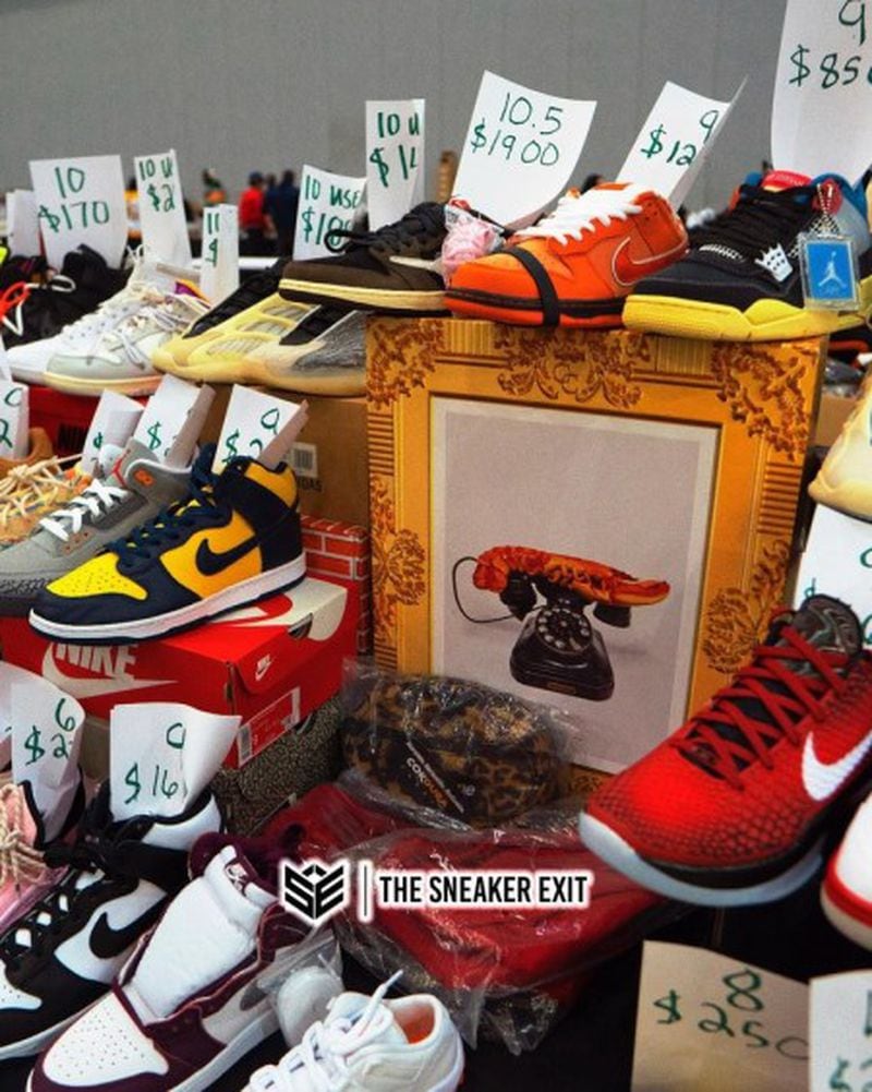 Buy, sell and trade sneakers at Gas South Convention Center in Duluth on Sunday.