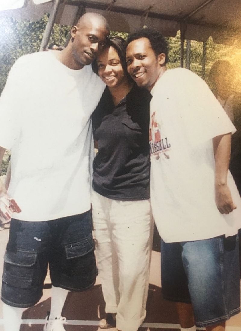 Sonia Murray was a music critic with The Atlanta Journal-Constitution, often covering the developing hip-hop scene in Atlanta. Murray with Rico Wade, founder of the hit-making hip hop producer trio Organized Noize, left, and Bernard Parks, manager of rap group Goodie Mob, right). (Handout)
