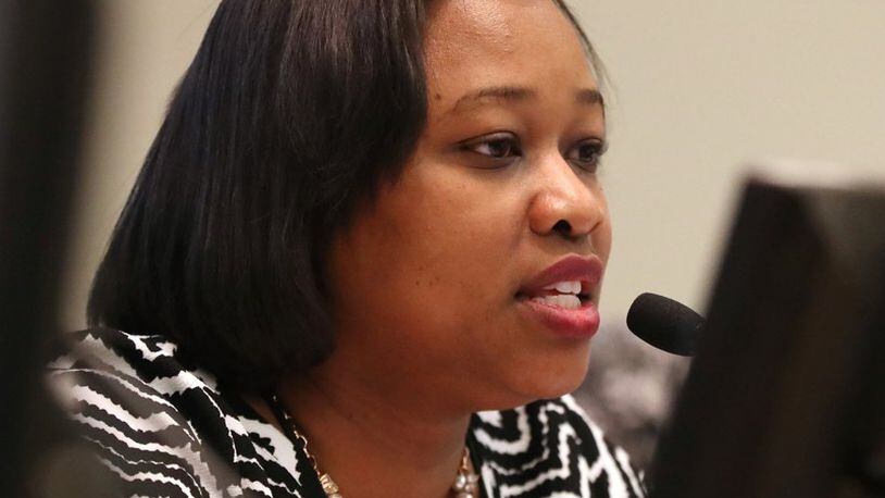 City of South Fulton Councilwoman Helen Zenobia Willis leads a Town Hall Discussion on a ordinance to hold parents more accountable for their children’s actions at the South Fulton County Government Annex Building. Curtis Compton/ccompton@ajc.com AJC FILE PHOTO