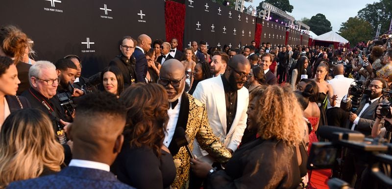 October 5, 2019 Atlanta -  Major celebrities, including Oprah Winfrey, T.D. Jakes, Dallas Austin, Kelly Rowland, and Tyler Perry himsefl, were in town for the opening of Tyler Perry Studios Saturday, October 5, 2019 in Atlanta. Perry acquired the property of Fort McPherson to build a movie studio on 330 acres of land. (Ryon Horne / Ryon.Horne@ajc.com)