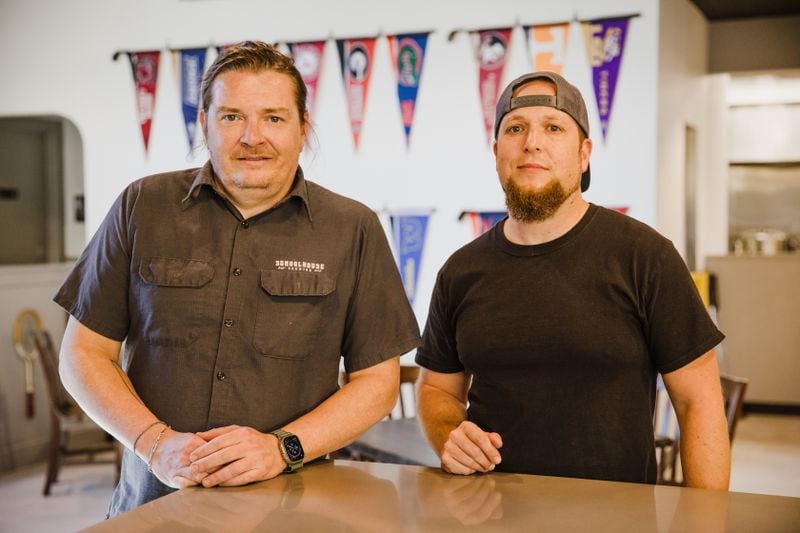 Thomas Monti (left) and Justin Waller of Schoolhouse Brewing.