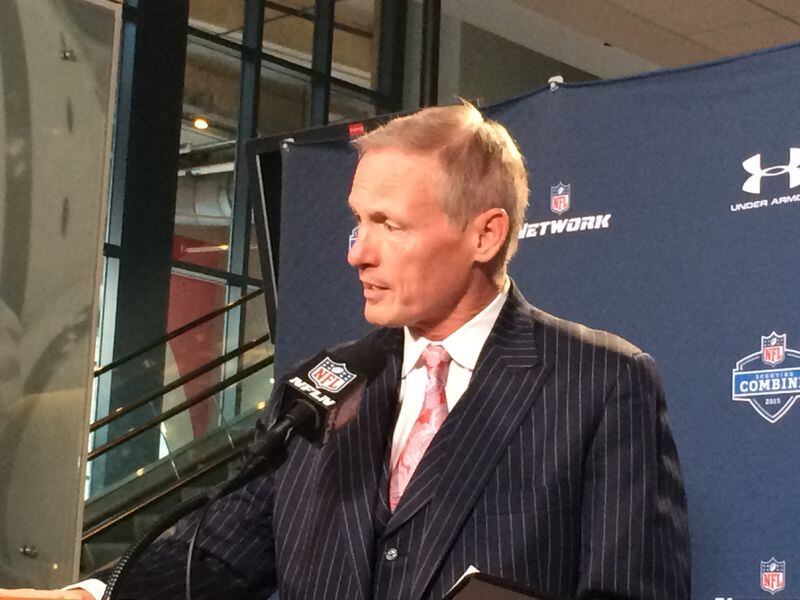 NFL Media's Mike Mayock on the scouting combine. (By D. Orlando Ledbetter/dledbetter@ajc.com)