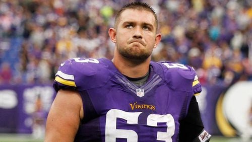 Minnesota Vikings guard Brandon Fusco was released by the team after the 2016 season, two years into a five-year contract. (Ann Heisenfelt/AP)