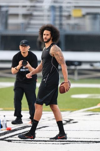 Photos: Colin Kaepernick works out in Riverdale