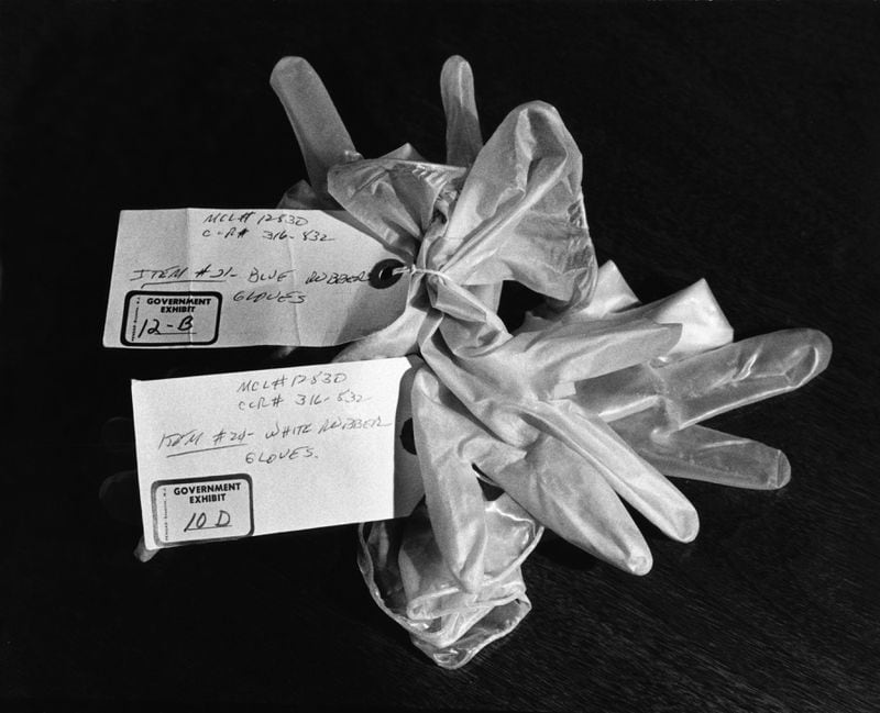 Rubber gloves worn by one of the Watergate burglars in a 1973 photo. This year marks the 49th anniversary of the scandal stemming from the Watergate burglaries which ultimately led to the resignation of President Richard Nixon. (George Tames/The New York Times)