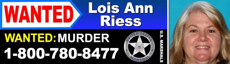 U.S. marshals are placing billboards in Texas, New Mexico, California and Arizona in the nationwide search for Lois Riess, 56, who is suspected of murders in Florida and Minnesota. She is described as a white woman with brown eyes and pale blonde hair, standing about 5 feet 5 inches tall and weighing about 165 pounds. The white Acura she is accused of stealing from a victim has Florida license plate number Y37TAA.