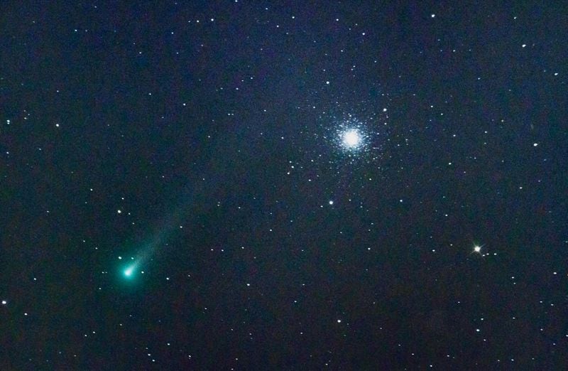 Using a 45 second exposure, Greg Hogan in Kathleen, Ga., captured this photo of Comet Leonard at 4:30 a.m. Dec. 3.