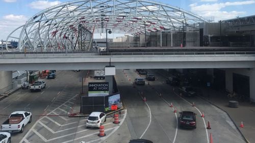 Canopy construction at Hartsfield-Jackson on March 8, 2018.