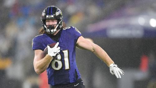 Tight end Hayden Hurst caught 43 of 62 passes for 512 yards and three touchdowns for the Ravens.