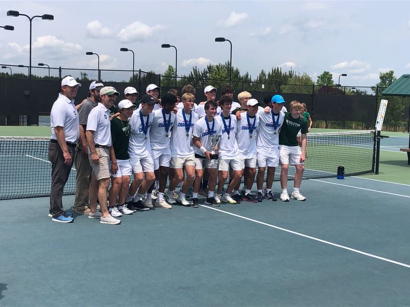 The Wesleyan boys won the 2023 GHSA Class 3A championship at the Rome Tennis Center, March 13, 2023.