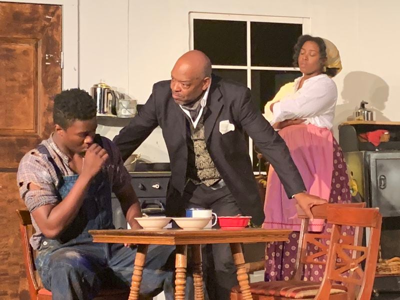 Josh Starr, Nic Starr, and Jessica Briana Kelly perform in New African Grove Theatre’s production of August Wilson’s “Gem of the Ocean.” (Courtesy New African Grove Theatre)
