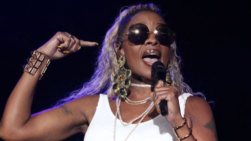 Mary J. Blige brought her moves and feisty attitude to Wolf Creek Amphitheater on Aug. 8, 2017. Photo: Melissa Ruggieri/AJC