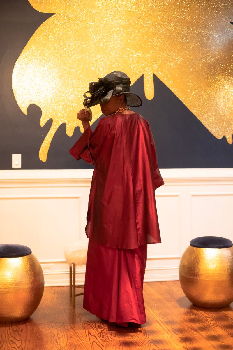 Atlanta-based designer Wahida Latif taking part in the 35th annual Sealed Nectar Fashion Show with designs from her brand called Madam Butterfly.