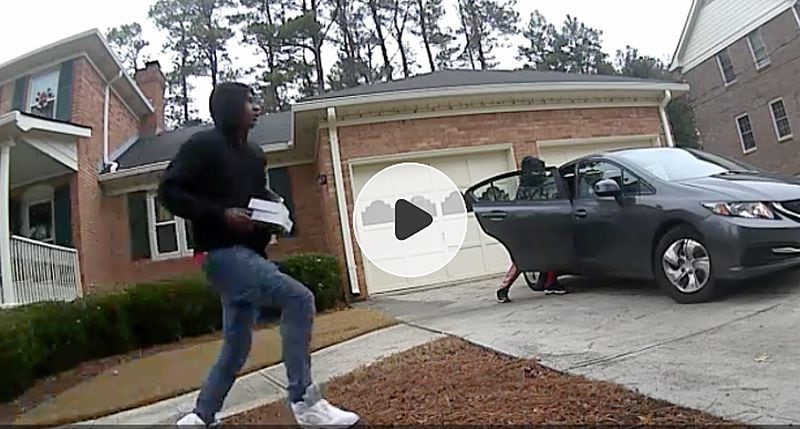 After kicking in the front door of the Bolsen family’s Tucker home, three men helped themselves to Christmas presents and electronics. The three then left in a four-door Honda.