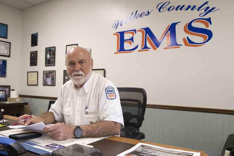 Wilkes County EMS/EMA director Blake Thompson says teams have to transport patients as far as Athens and Augusta when no other facility is open, and that this can tie up a truck for six hours. (Alyssa Pointer/Atlanta Journal Constitution)