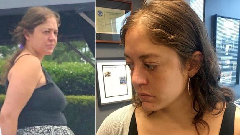 Natalie White, 29, was taken into custody Tuesday afternoon. She has been charged with first-degree arson. (Photos: Gwinnett County Sheriff's Office)