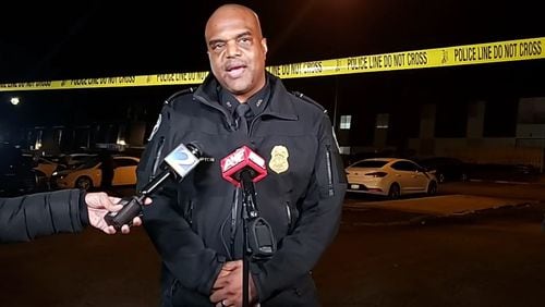 Atlanta police Deputy Chief Charles Hampton addresses the media at the scene of a shooting that claimed the lives of two teens and sent three other youths to the hospital. (Photo: Atlanta Police Department)