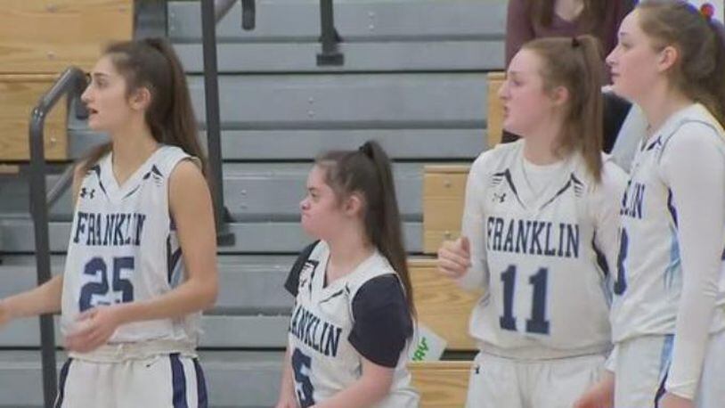 Taylor Padula, who has Down syndrome, started for the first time in a girls varsity basketball game.