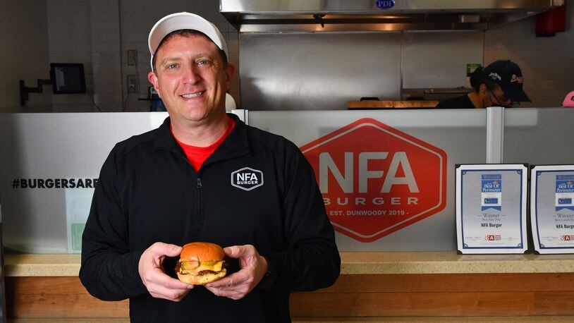 The star of Billy Kramer's small menu at NFA Burger is The Classic, his signature smash burger.  (CHRIS HUNT FOR THE ATLANTA JOURNAL-CONSTITUTION)
