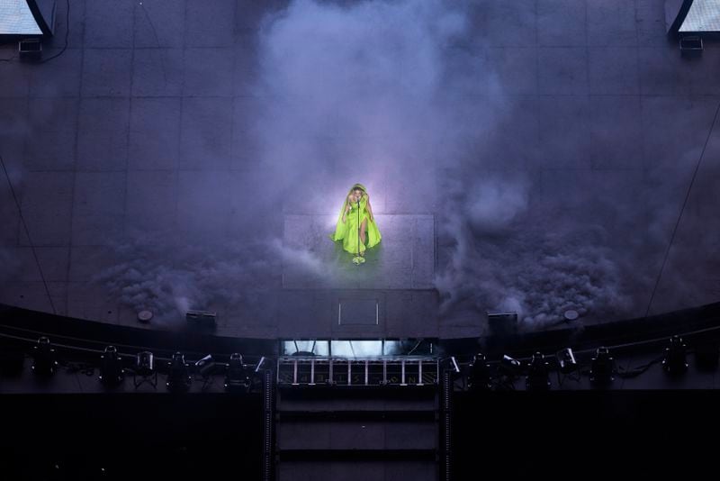 August 11, 2023 - Atlanta, Georgia - Mercedes-Benz Stadium. 

Atlanta showed why the nickname Hotlanta is simply befitting. The capacity crowd came in with fervor, fashion and passion to welcome Beyoncé at a fever pitch for the first of three nights here of her widely-lauded RENAISSANCE WORLD TOUR. Shows continue on Saturday and Monday.

Beyoncé adds even more brightness to Atlanta in a design by Gaurav Gupta, styled by Shiona Turini. Makeup by Rokael Lizama. Hair by Neal Farinah and jewelry by Tiffany & Co. Shoes by Christian Louboutin.

Photographer: Julian Dakdouk

---
RIGHTS GRANTED FOR USE OF THIS PHOTO IN CONJUNCTION WITH COVERAGE OF THE RENAISSANCE WORLD TOUR. NO OTHER USE OF THIS PHOTO IS APPROVED.