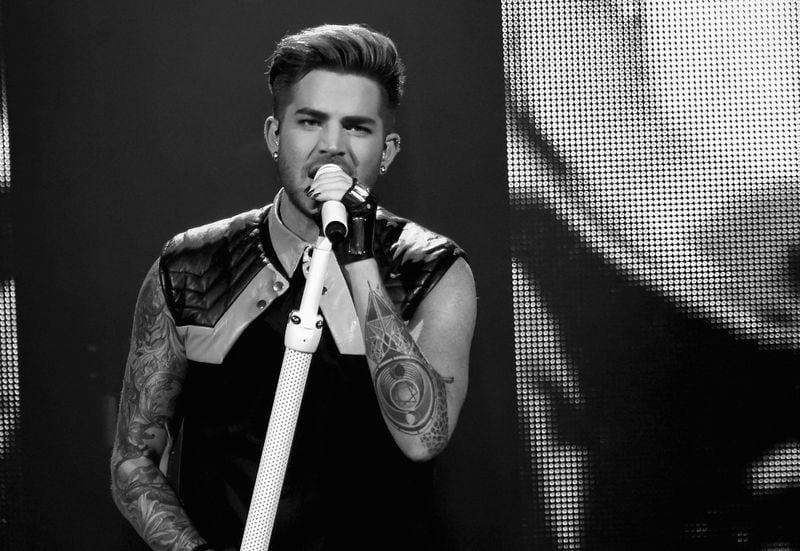 NASHVILLE, TN - MARCH 10: (EDITORS NOTE: This image has been converted to black and white.) Adam Lambert - "The Original High" Tour stops at The Ryman Auditorium on March 10, 2016 in Nashville, Tennessee. (Photo by Rick Diamond/Getty Images)