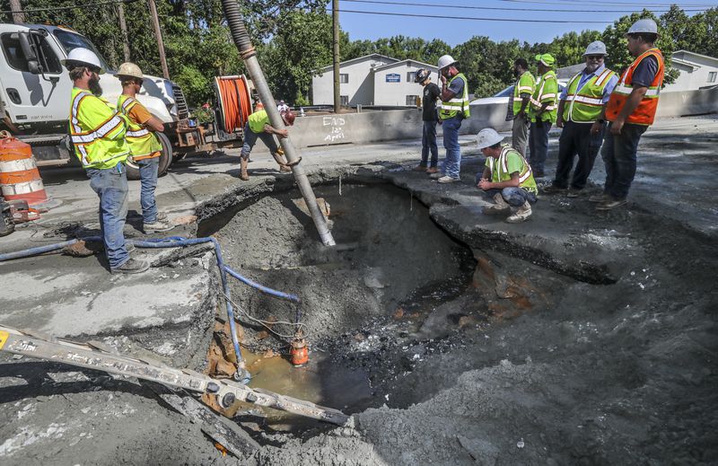 A large portion of Buford Highway was shut down following a road surface collapse in Brookhaven last May.
