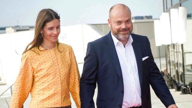 FILE - In this May 27, 2018 file photo, Bestseller CEO Anders Holch Povlsen and his wife Anne Holch Povlsen arrive for the 50th birthday celebrations for Denmark's Crown Prince Frederik in Royal Arena in Copenhagen, Denmark. Danish media is saying three of the four children of Danish business tycoon, Anders Holch Povlsen, who is allegedly the Nordic country's richest man and a major private landowner in Britain have died in the Sri Lanka bombings on Sunday April 21, 2019.  