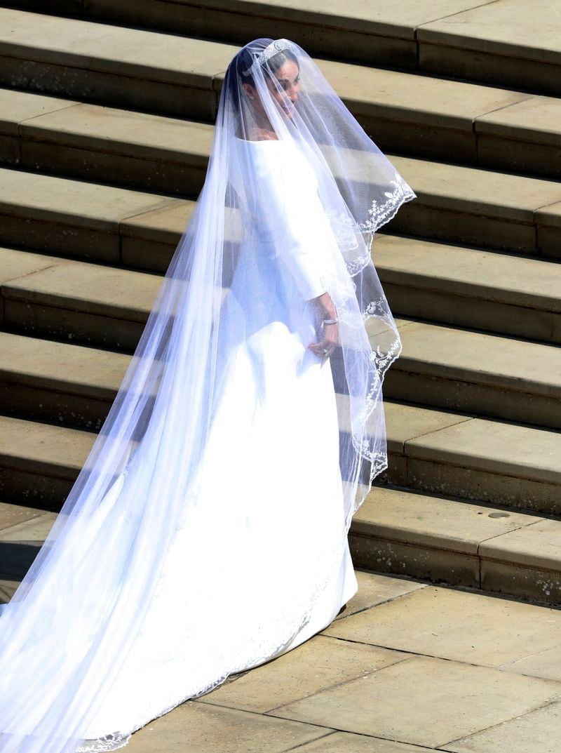 Meghan Markle's wedding dress  was designed by Clare Waight Keller for Givenchy.