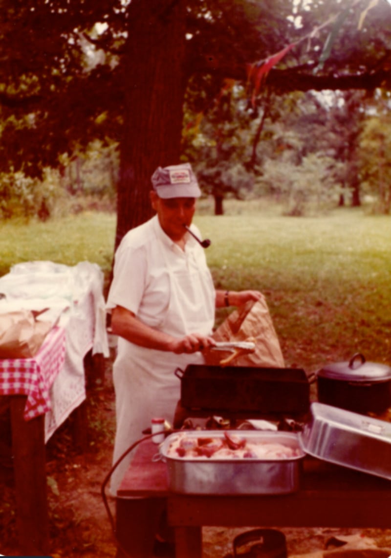In the 1970s, cookouts played a part in family reunions attended by food editor Ligaya Figueras in Hermann, Missouri. Courtesy of the Figueras family