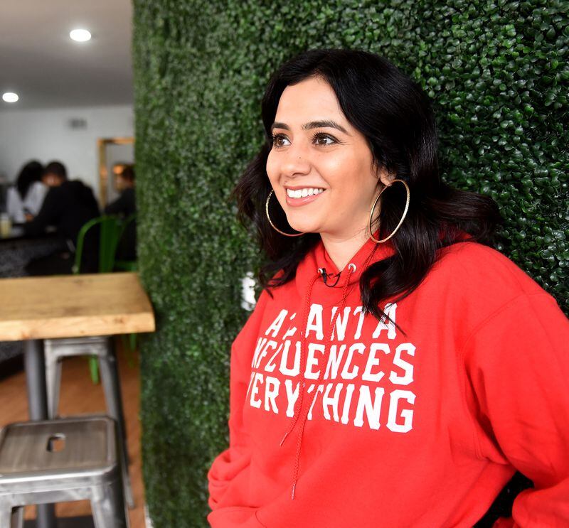 March 15, 2019 Atlanta - Dina Marto, owner of Twelve Studios, can occasionally be found in one of her favorite new eateries in town, Local Green Atlanta, a pescetarian & vegan restaurantâe located in Vine City area. Marto, an entrepreneur who vast experience in music industry started with Def Jam, shares her favorite things about Atlanta in an interview with the AJC. RYON HORNE / RHORNE@AJC.COM
