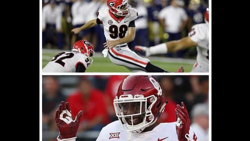 The College Football Playoff will feature six players from Cobb County, including Georgia's kicker, and a freshman running back for Oklahoma.